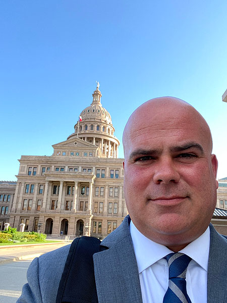 Travis Griffin at the Texas Capitol